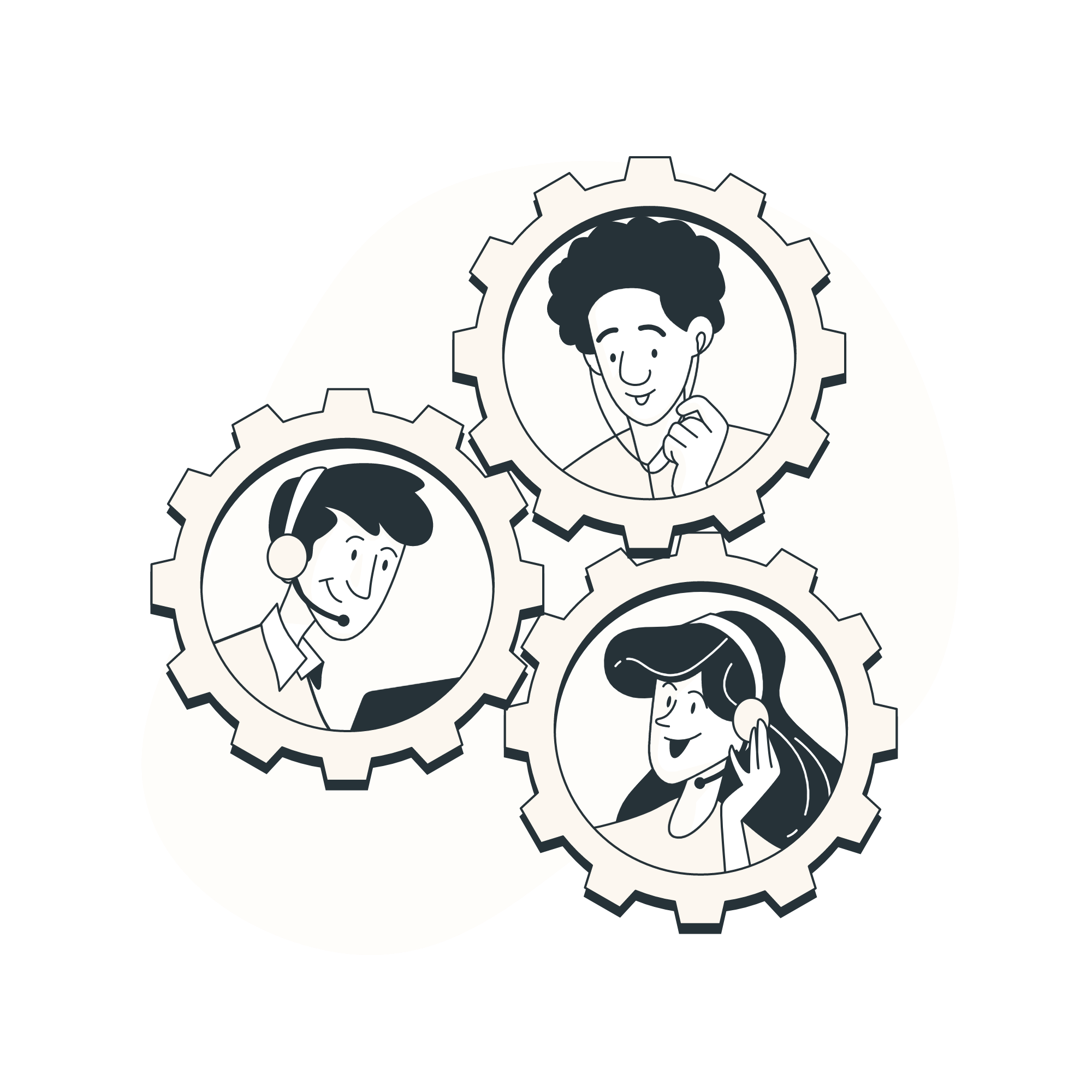 illustration of team